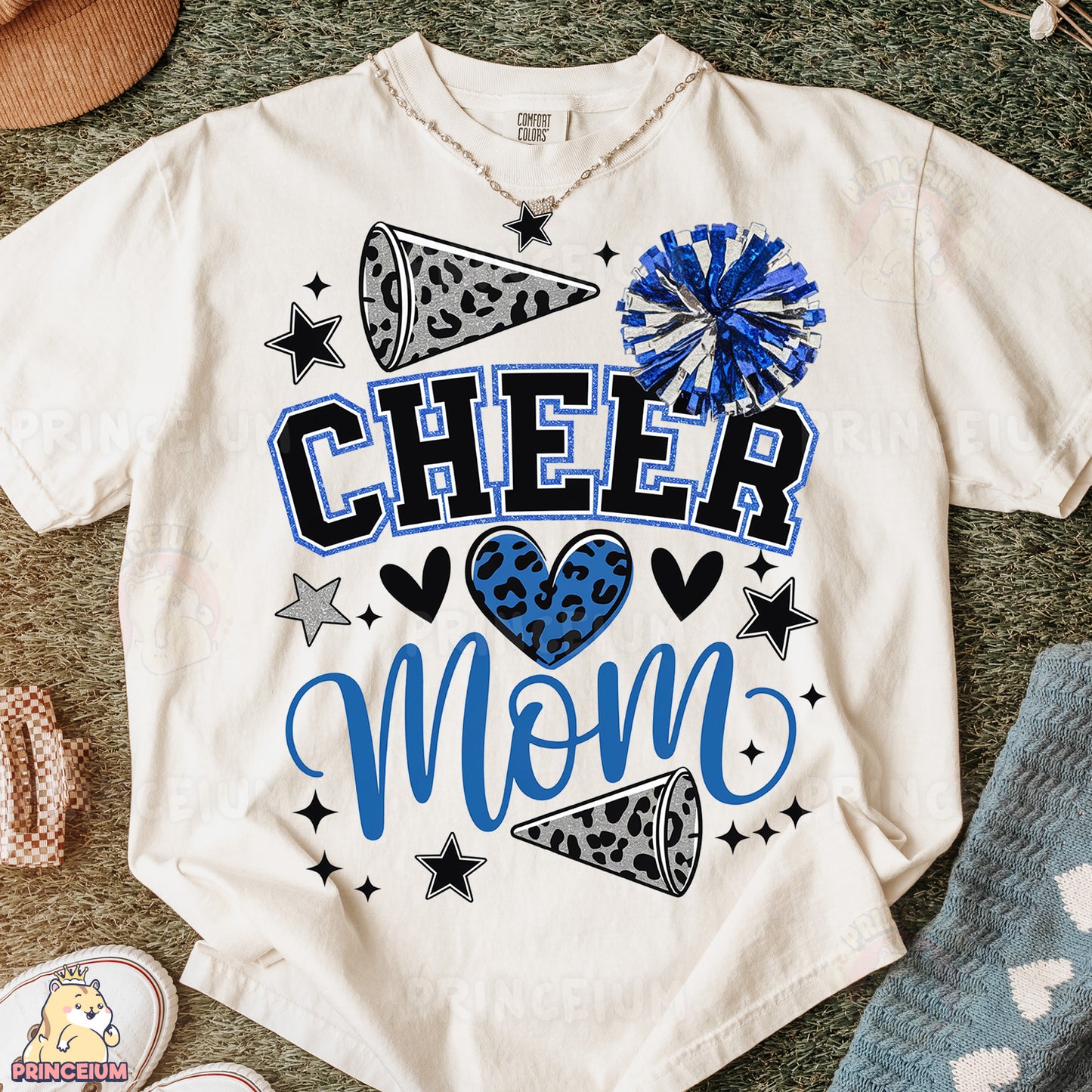 a cheer mom t - shirt with a pom pom on it