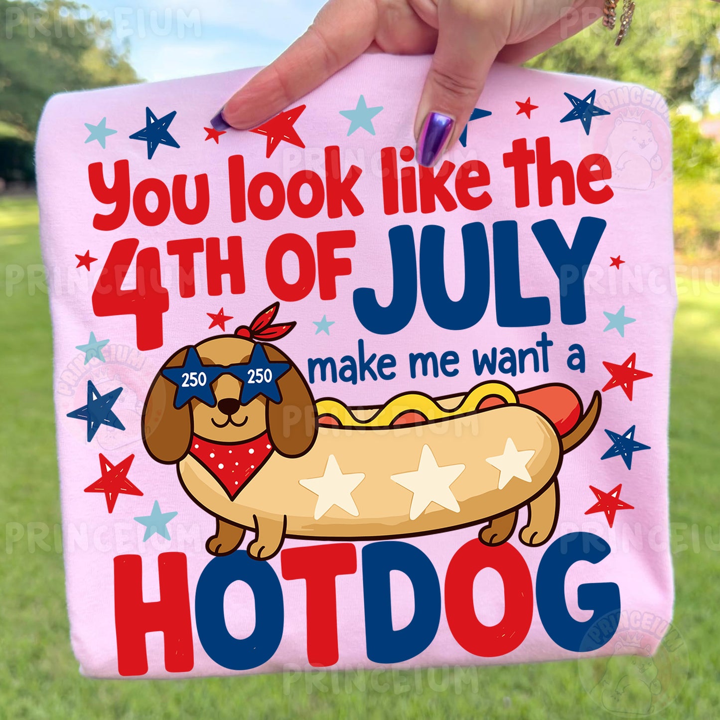 You Look Like The 4th Of July Make Me Want A Hotdog Sublimation Design PNG | Funny Dachshund Patriotic Digital Download