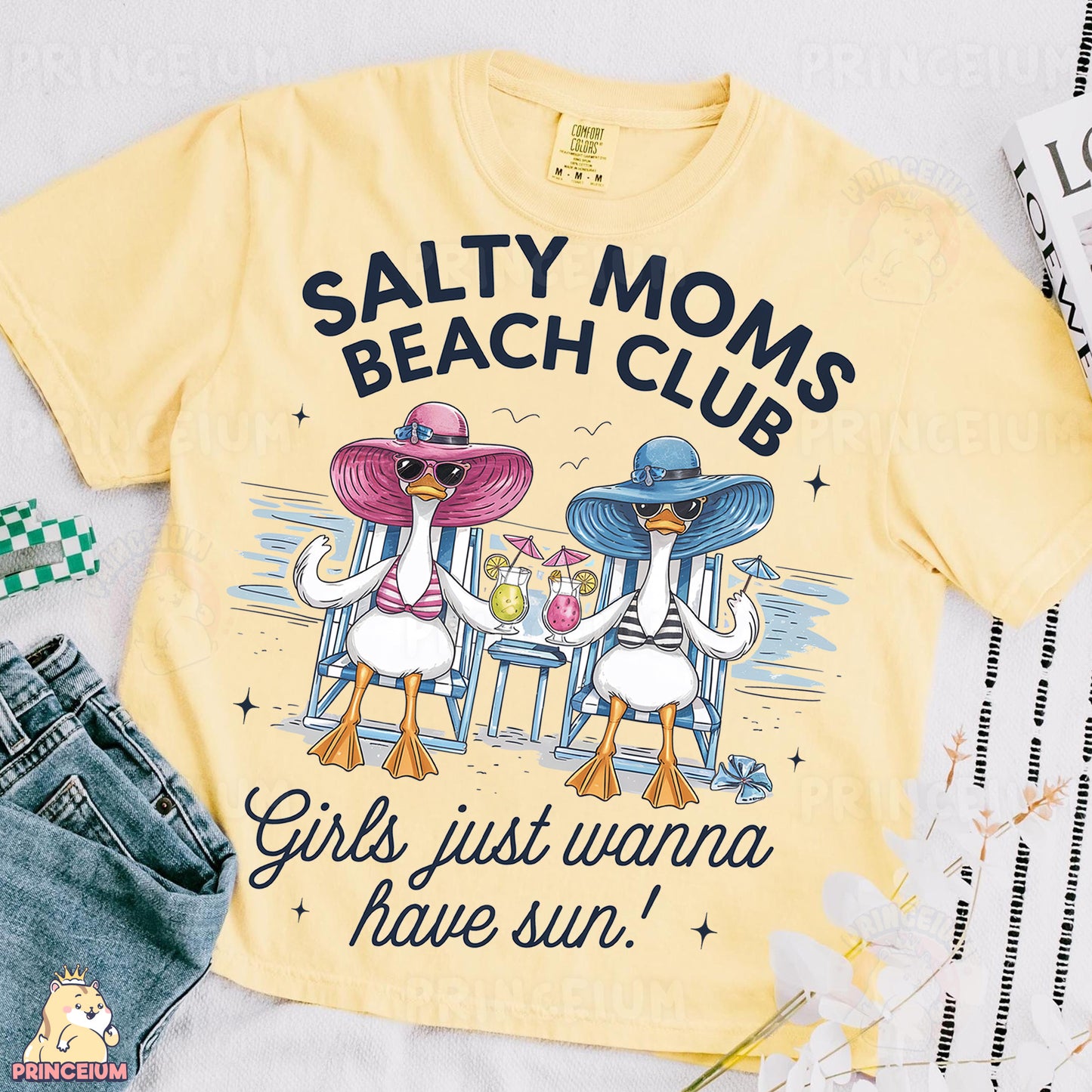 a t - shirt that says salty moms beach club