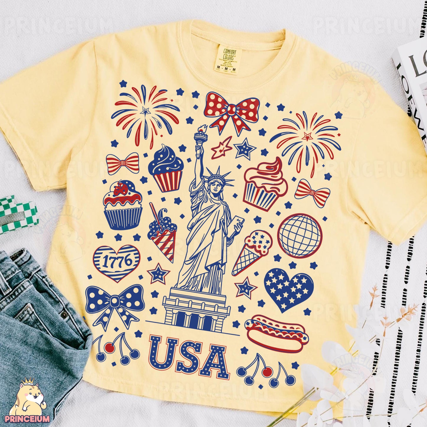 a t - shirt with the statue of liberty on it