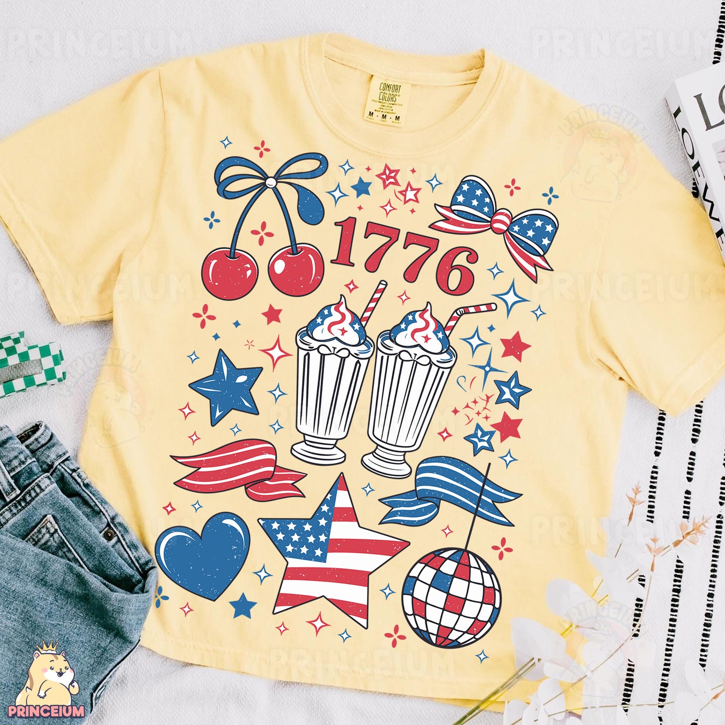 a t - shirt with a patriotic design on it