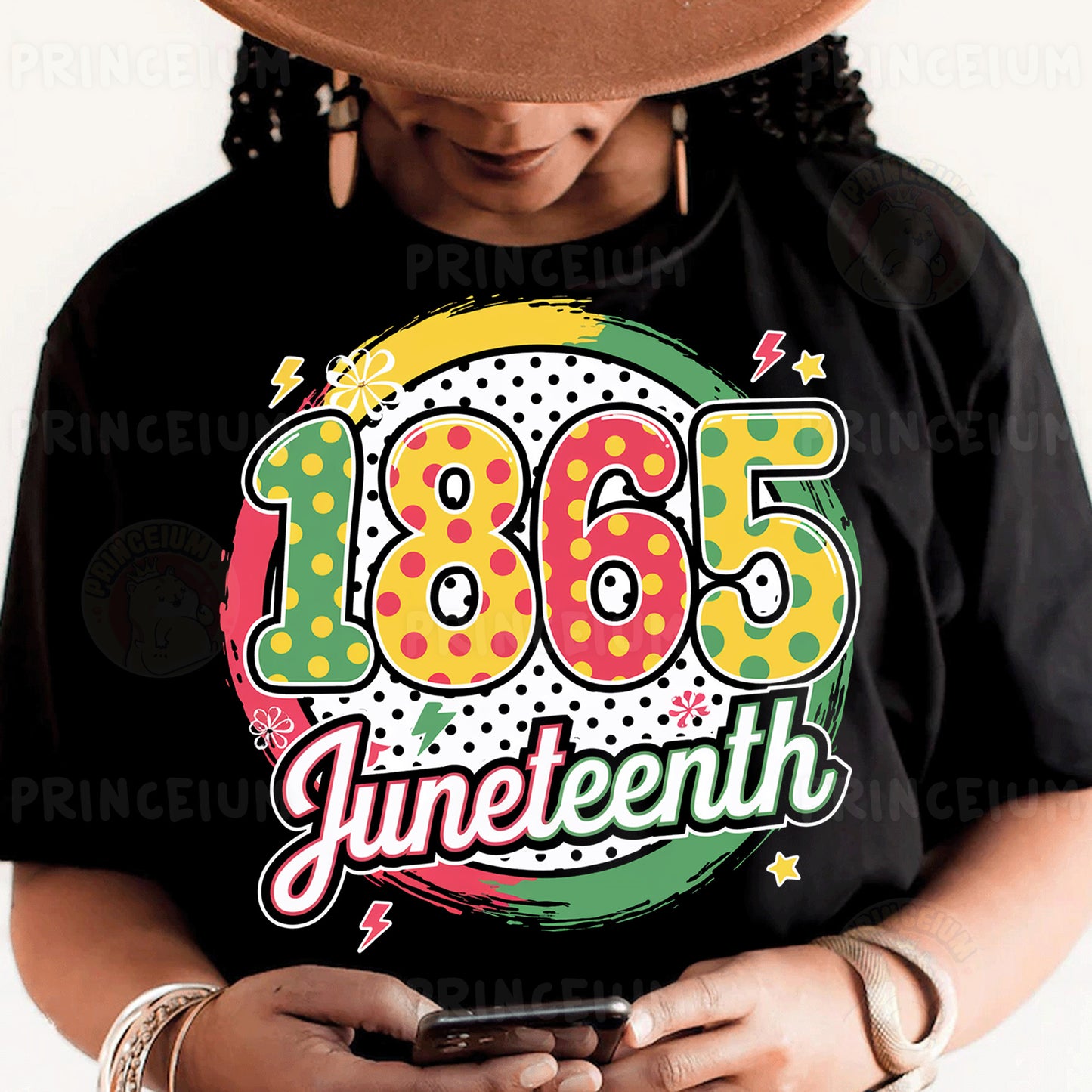 a person wearing a black shirt and a hat holding a cell phone