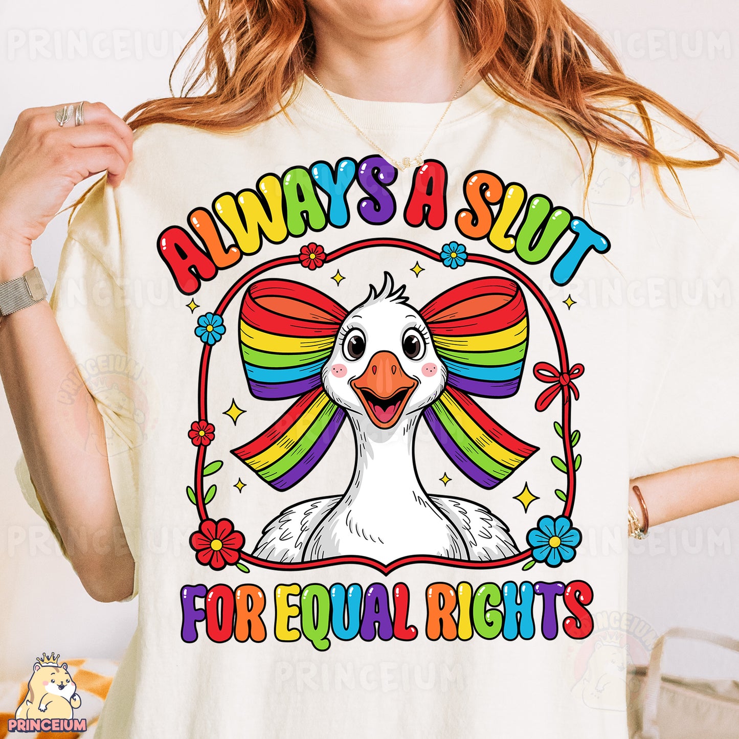 a woman wearing a t - shirt that says, always a suit for equal rights