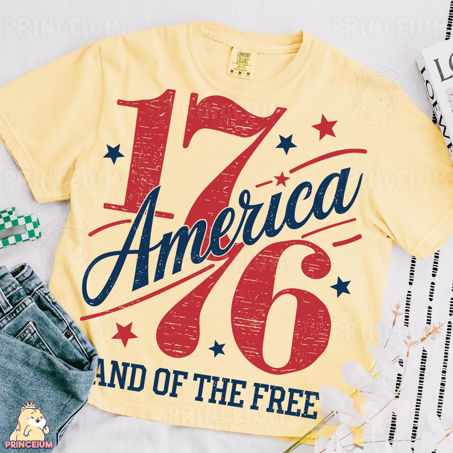 a yellow t - shirt with the number 76 on it