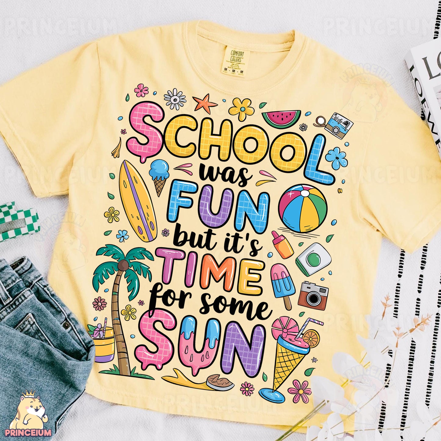 a t - shirt that says school was fun but it's time for some