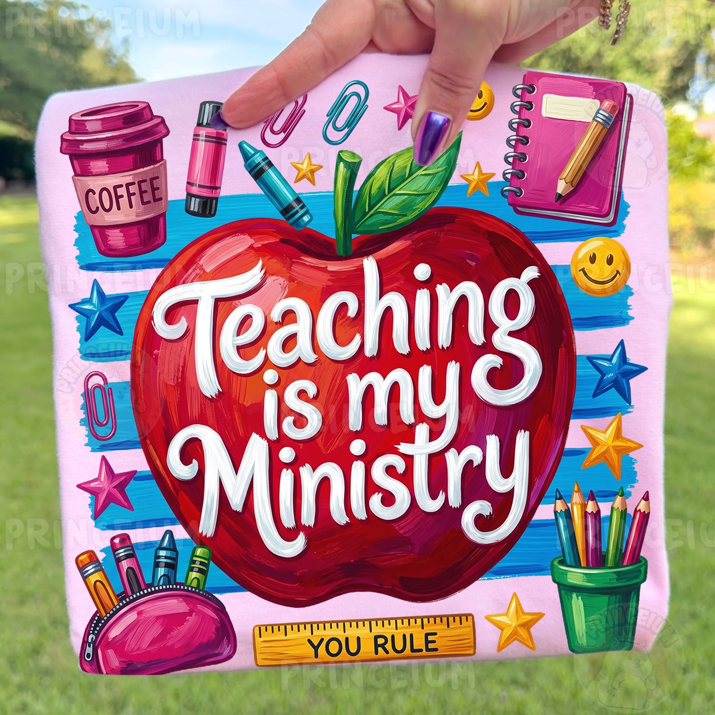 Teaching Is My Ministry PNG, Teacher Shirt Design, Back To School Sublimation Graphic