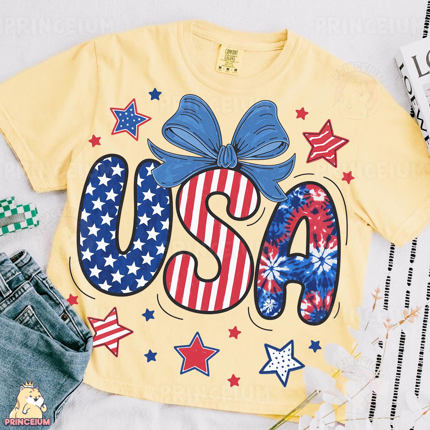 a t - shirt with the word usa printed on it