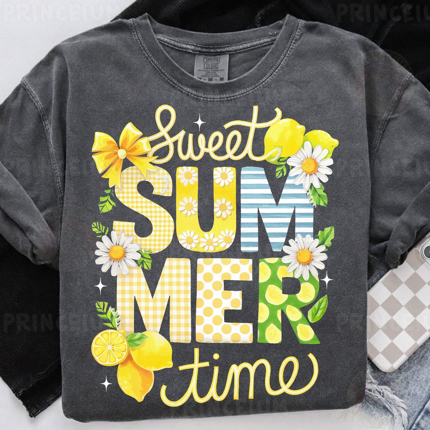 a t - shirt with the words sweet sum me time printed on it