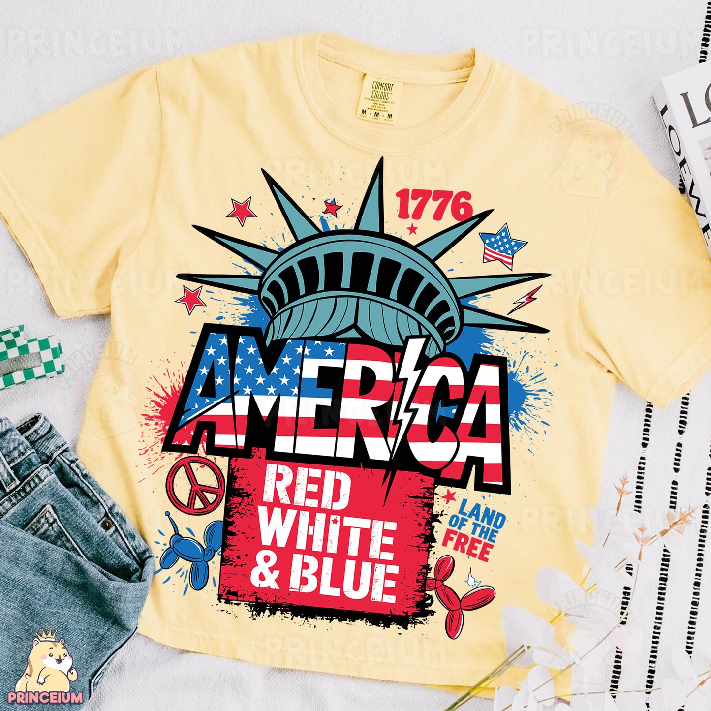 a t - shirt with the statue of liberty on it