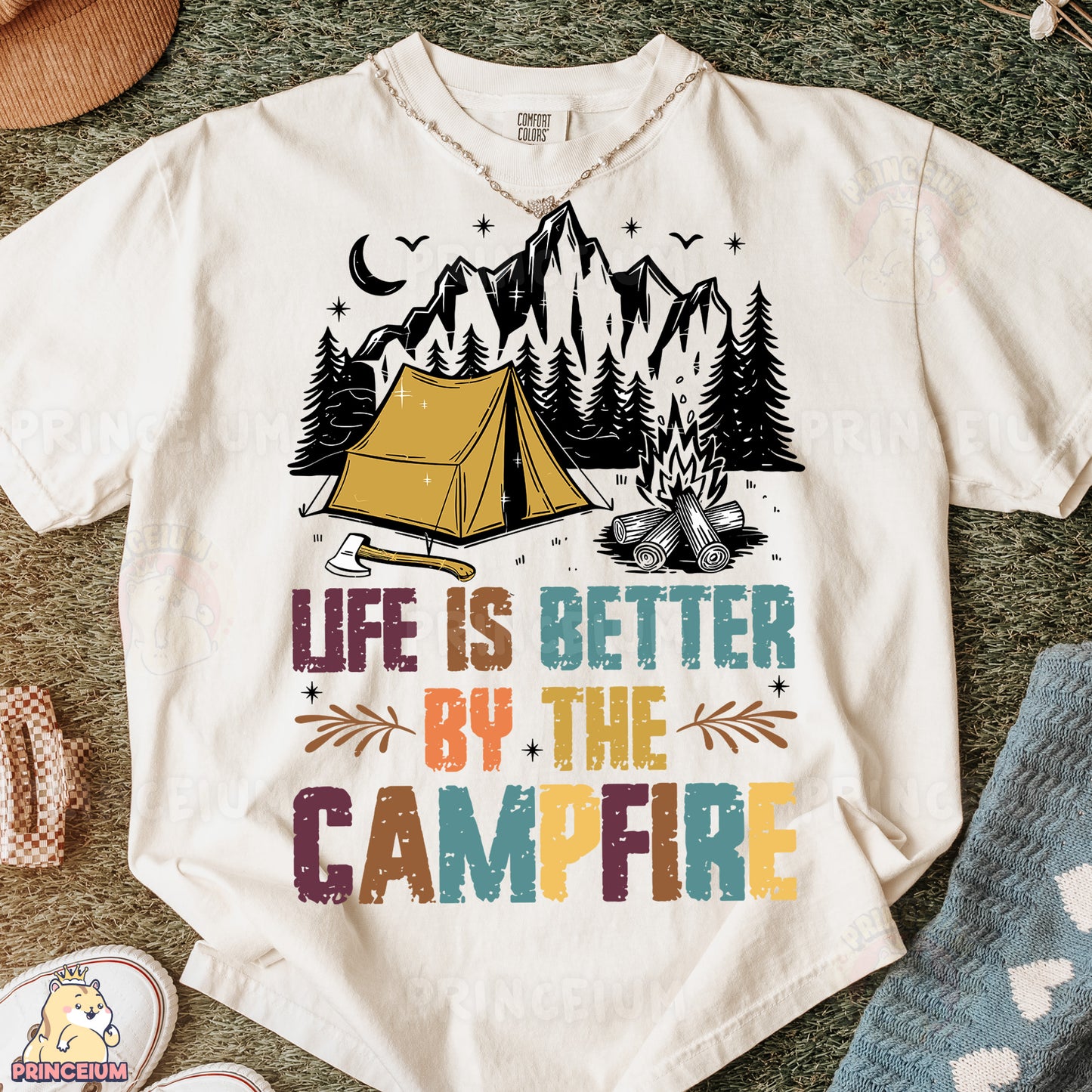 a t - shirt that says life is better by the campfire