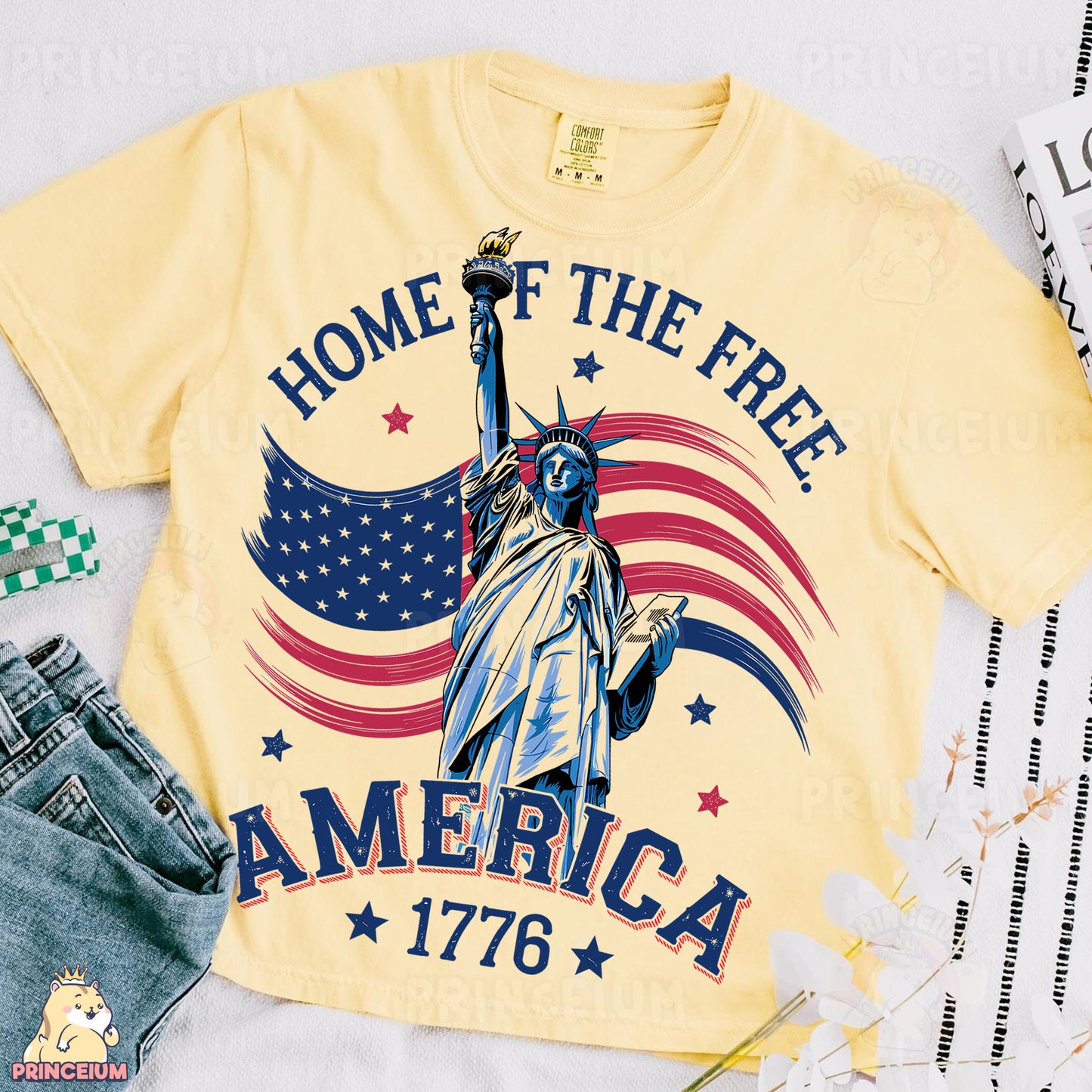 a t - shirt with the statue of liberty on it