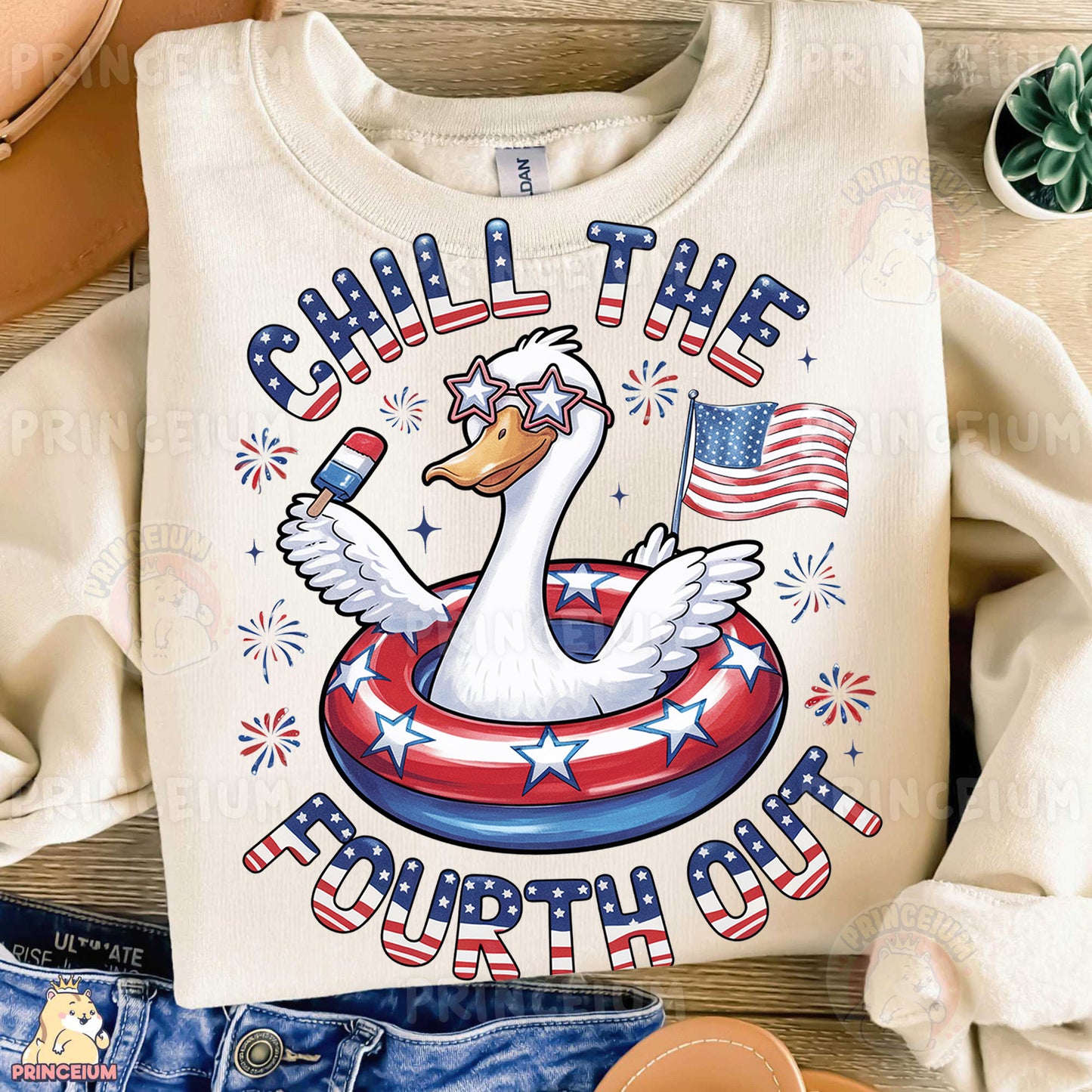 a t - shirt that says chill the fourth of july