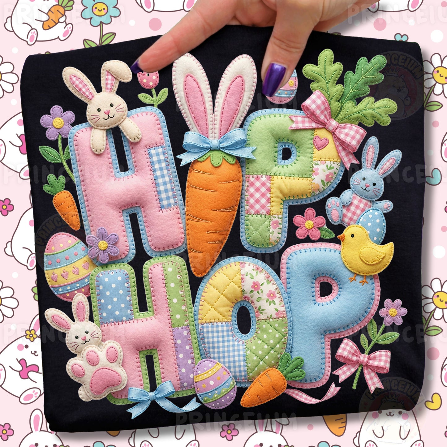Easter Patchwork Mega Bundle PNG, Bunny Quotes, Spring Faith, Funny Easter Sayings, Cute Pastel Clipart Set