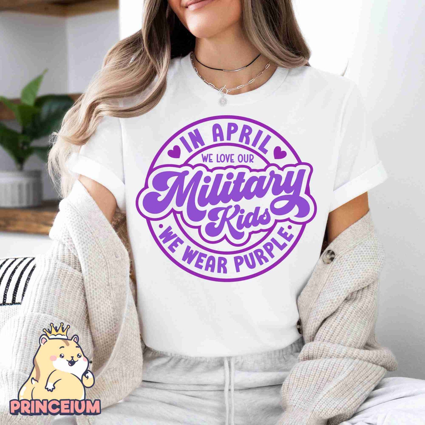 In April We Love Our. Military Kids We Wear Purple Png, Month of the Miliary Child Png, Military Kids, Military Child Awareness