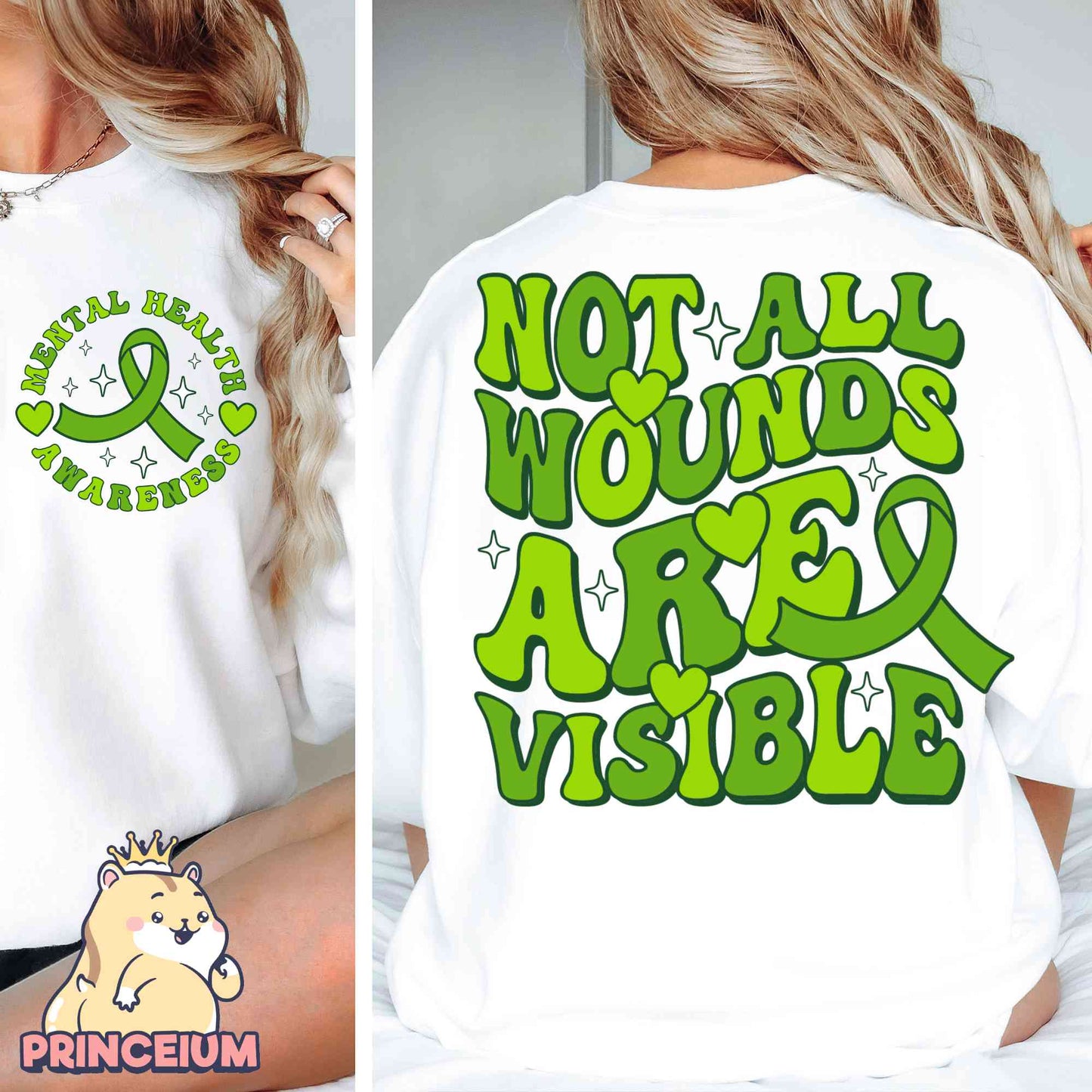 Mental Health Awareness PNG, Not All Wounds Are Visible Png, Anxiety Shirt PNG, Special Education Teacher Shirt Png, Gift For Mother PNG