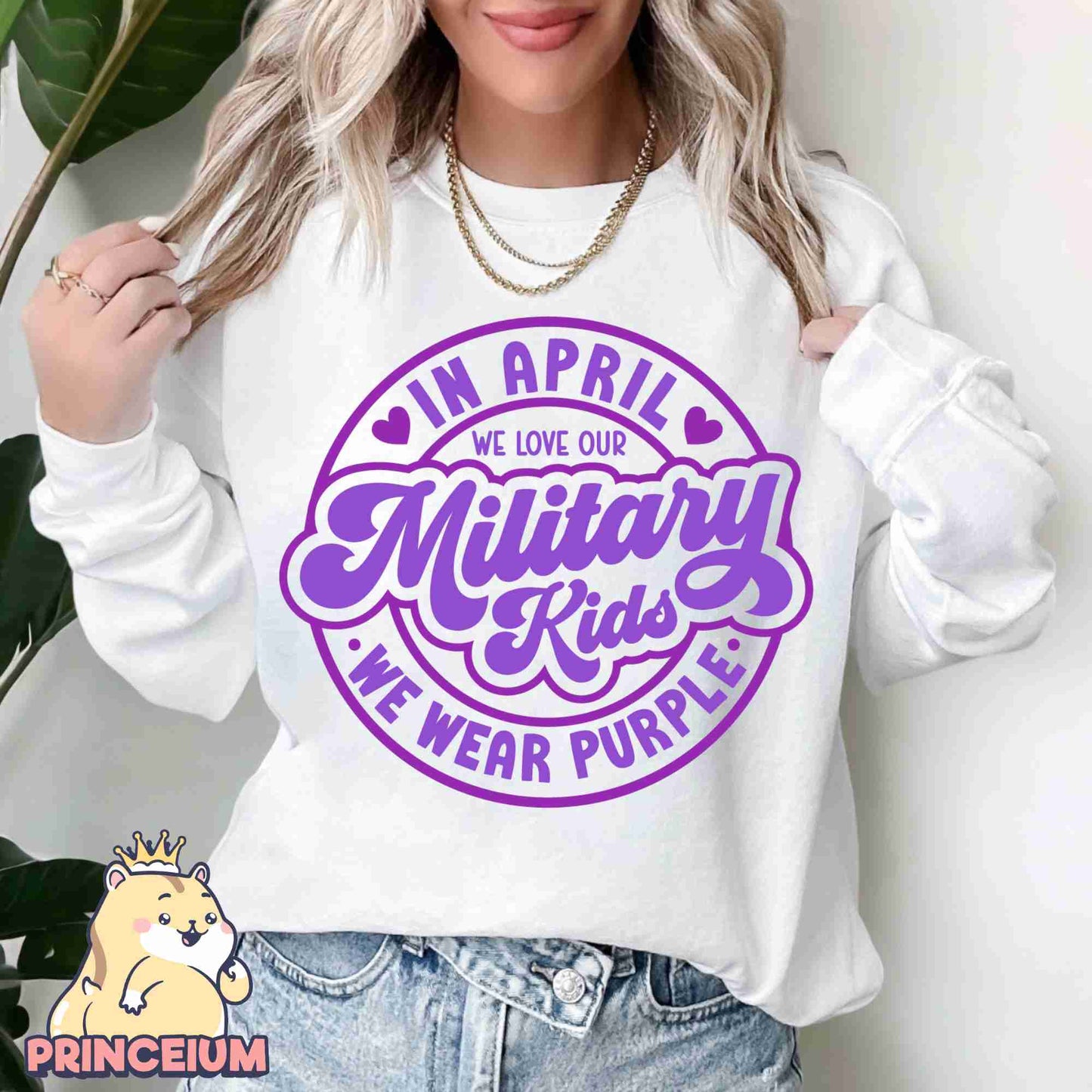 Purple Up for Military Kids Bundle Png, Month of the Miliary Child Png, Military Kids, Military Child Awareness
