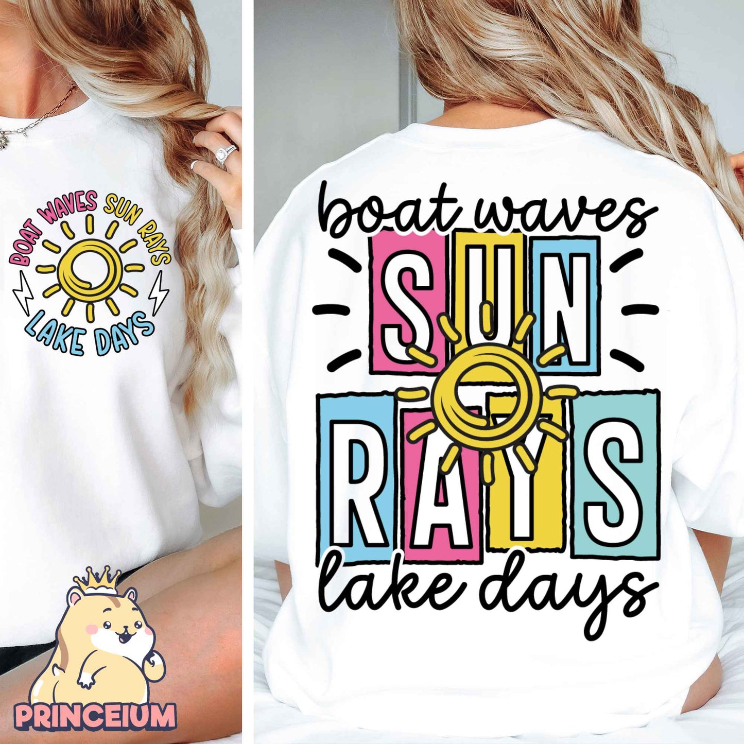 Boat Waves Sun Rays Lake Days Png, Summer Png, Retro Summer Png, Hello Summer Png, Boat Waves Png, Trendy Beach Designs, Sublimation Designs