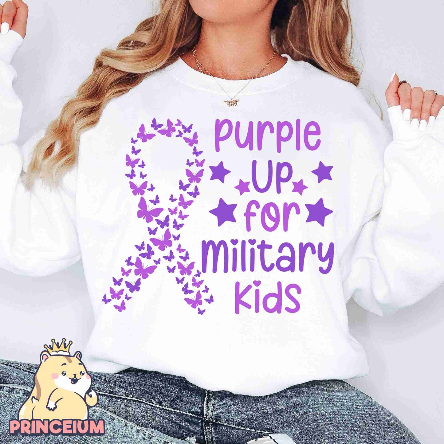 Purple Up for Military Kids Png, Month of the Miliary Child Png, Military Kids, Military Child Awareness