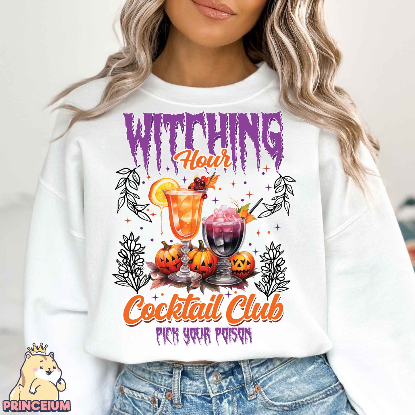 Witching Hour Cocktail Club Png, Retro Halloween Png, Spooky Season, Halloween Shirt Png, Sublimation Designs Digital Downloads