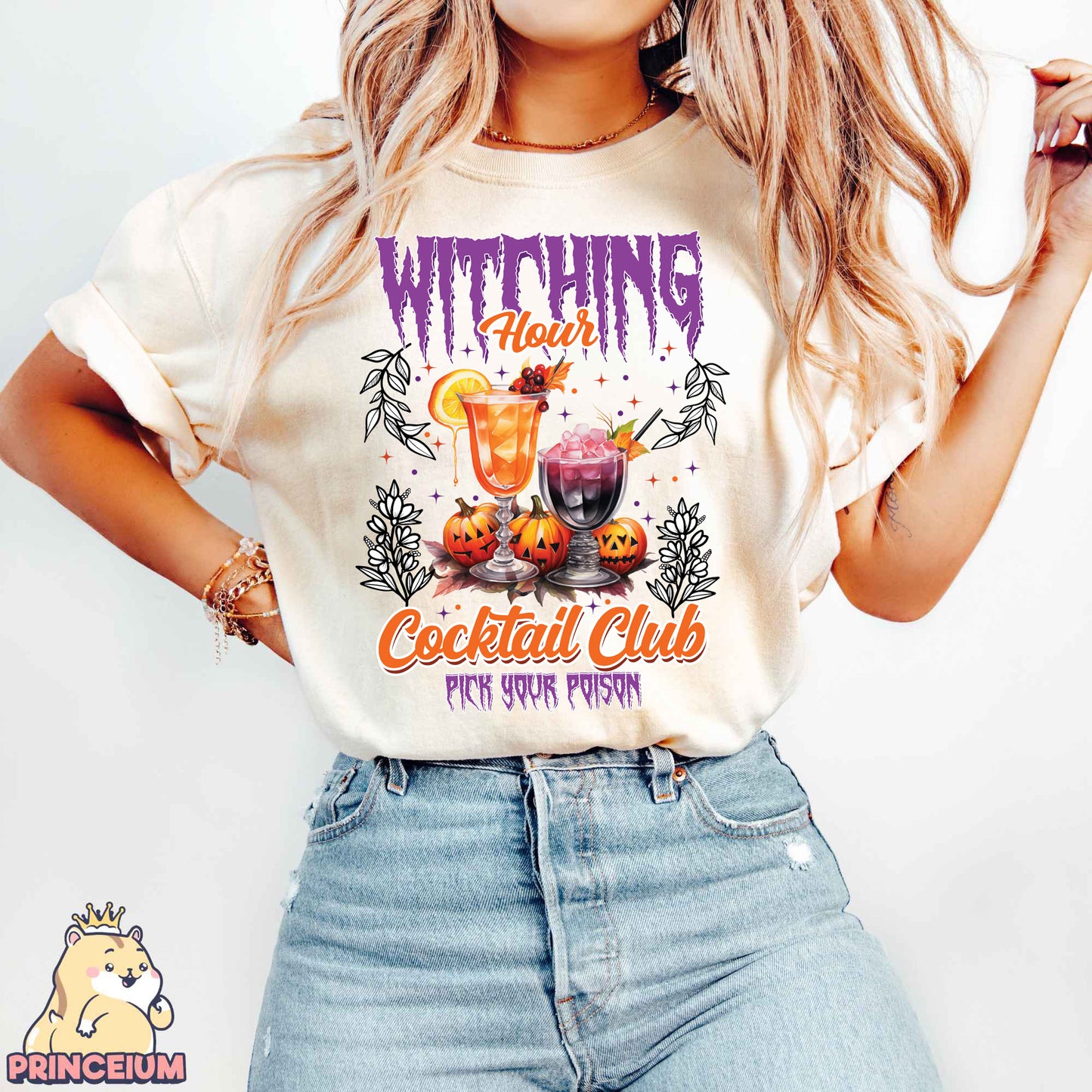 Witching Hour Cocktail Club Png, Retro Halloween Png, Spooky Season, Halloween Shirt Png, Sublimation Designs Digital Downloads