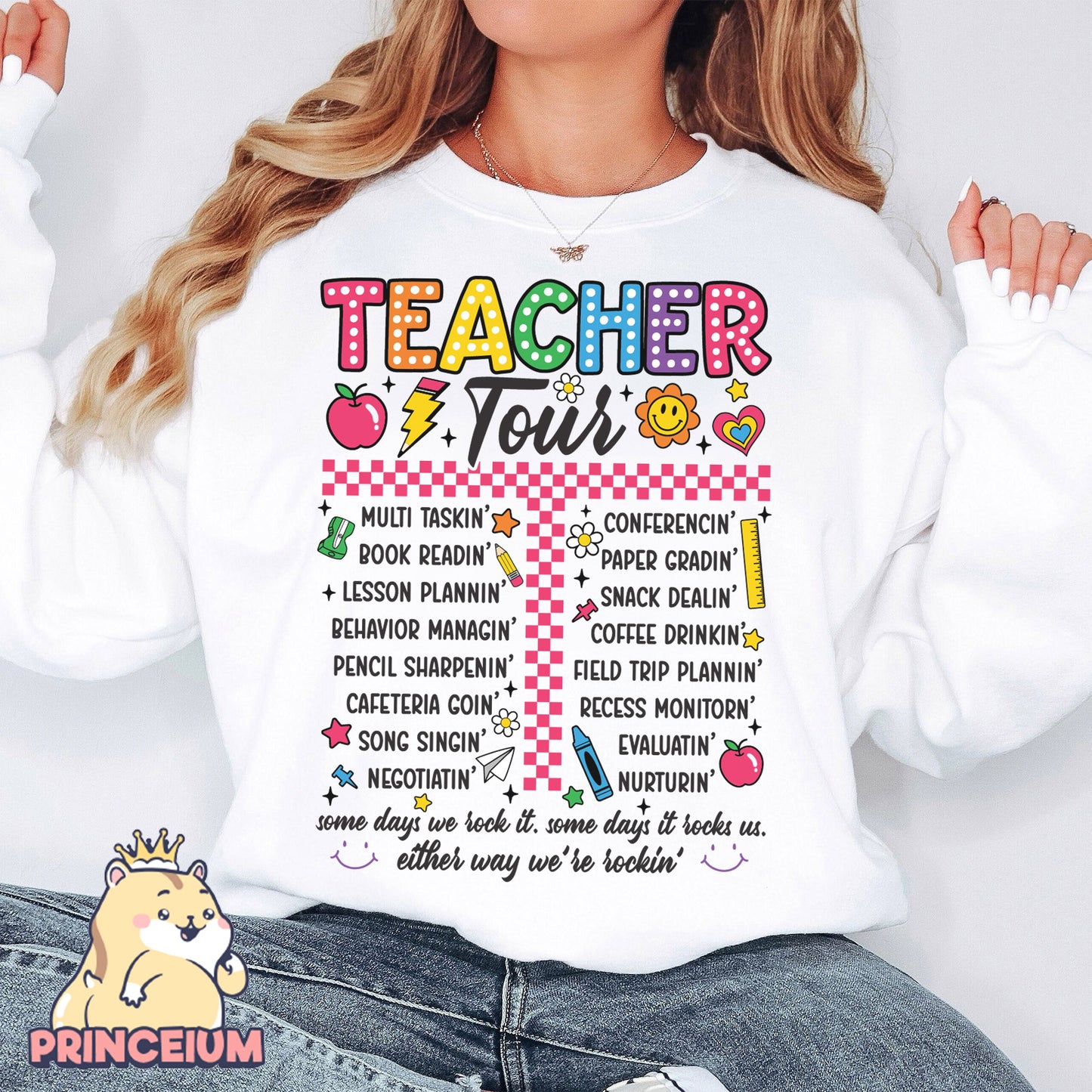 Retro Teacher Png, ABCD Teacher Tour Png, End of Year Png, Back to School, Teacher Gift, Kindergarten Teacher, Elementary School Sublimation