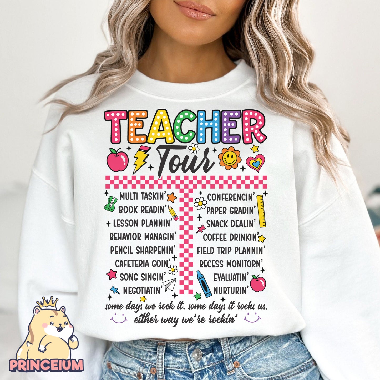 Retro Teacher Png, ABCD Teacher Tour Png, End of Year Png, Back to School, Teacher Gift, Kindergarten Teacher, Elementary School Sublimation