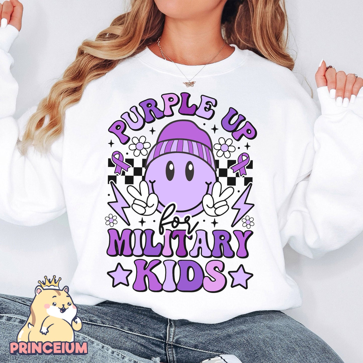 Purple Up for Military Kids Png, Month of the Miliary Child Png, Military Kids, Military Child Awareness