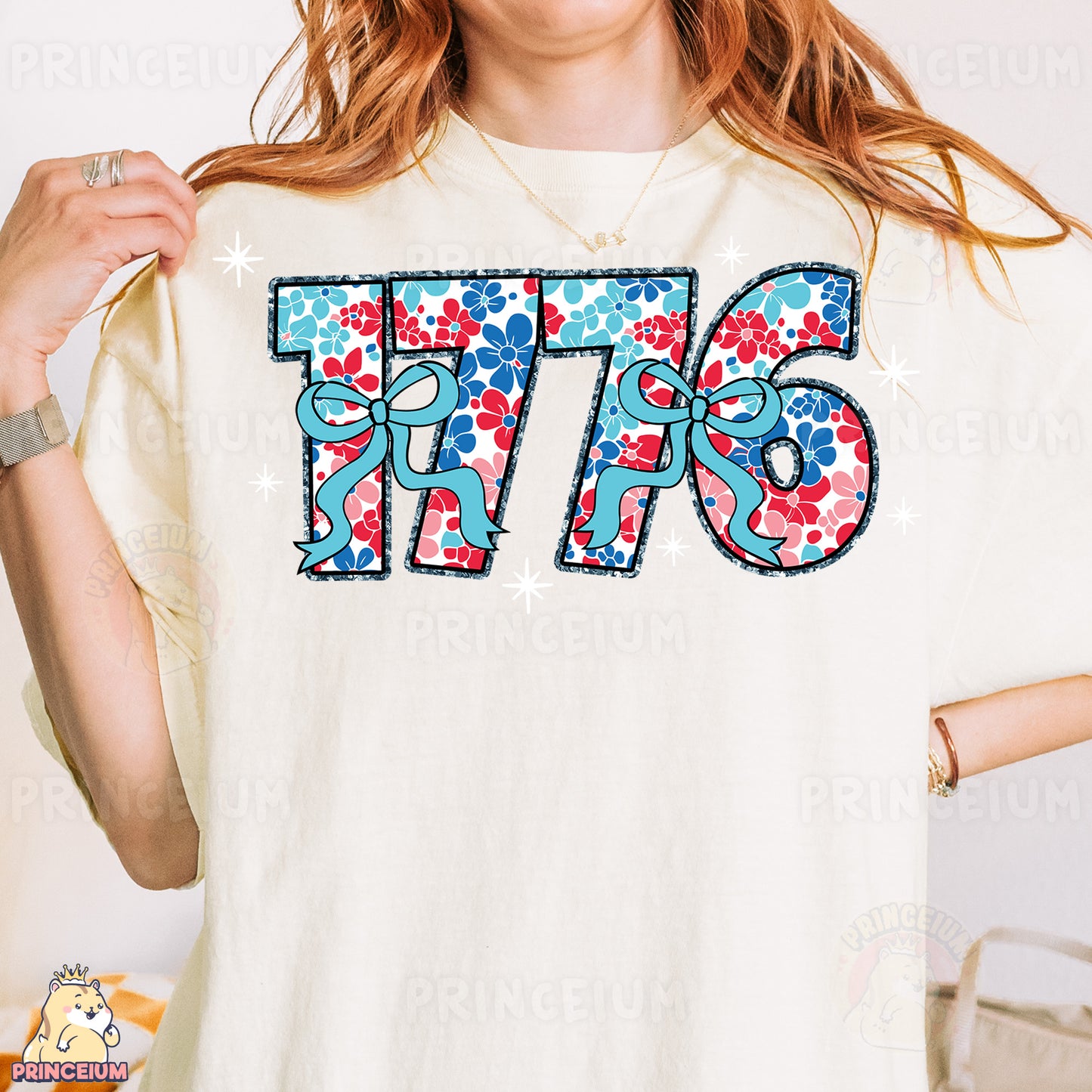 a woman wearing a t - shirt with the number 76 on it