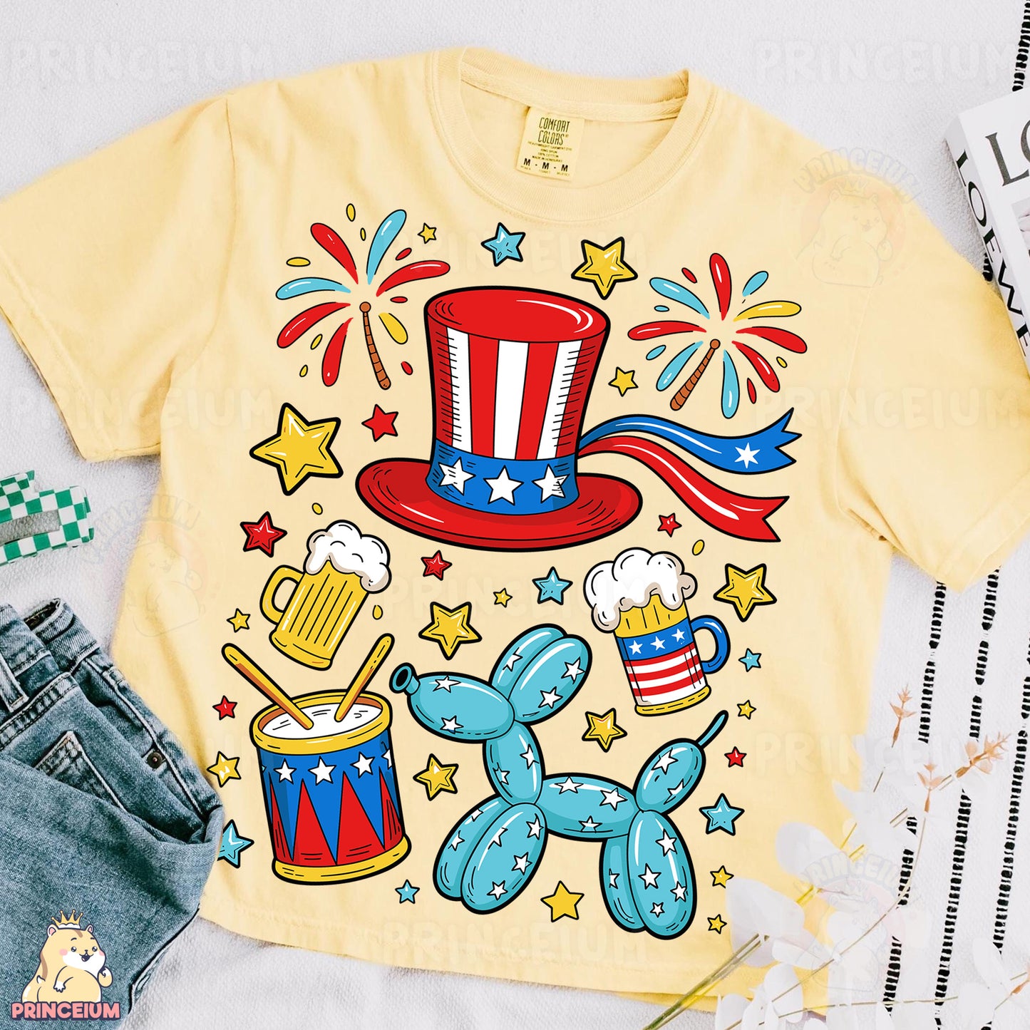 a t - shirt with a patriotic design on it