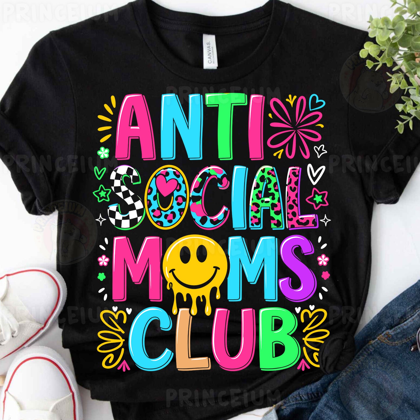 a t - shirt that says anti social moms club