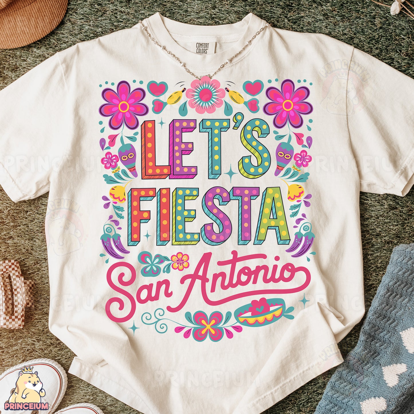 a t - shirt with the words let's fiesta written on it