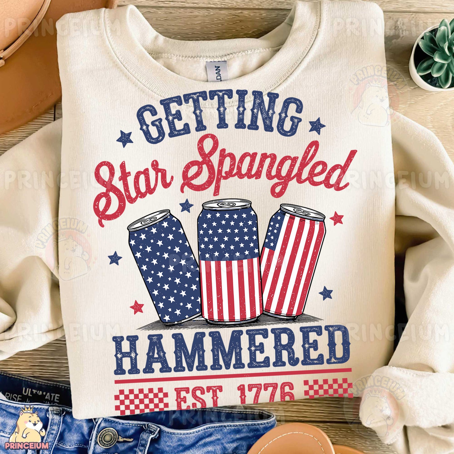 a t - shirt that says getting star spangled hammered