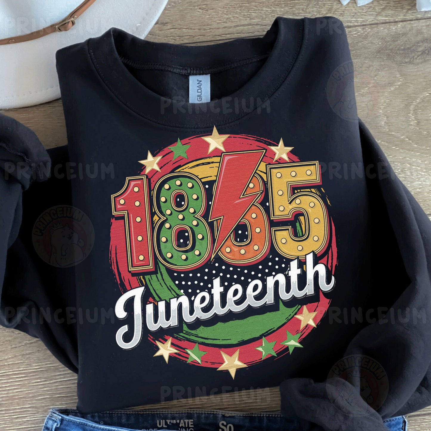 a black shirt with the number sixty five printed on it