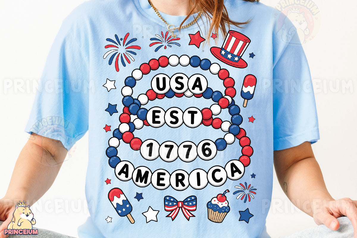 a woman wearing a usa best since america t - shirt