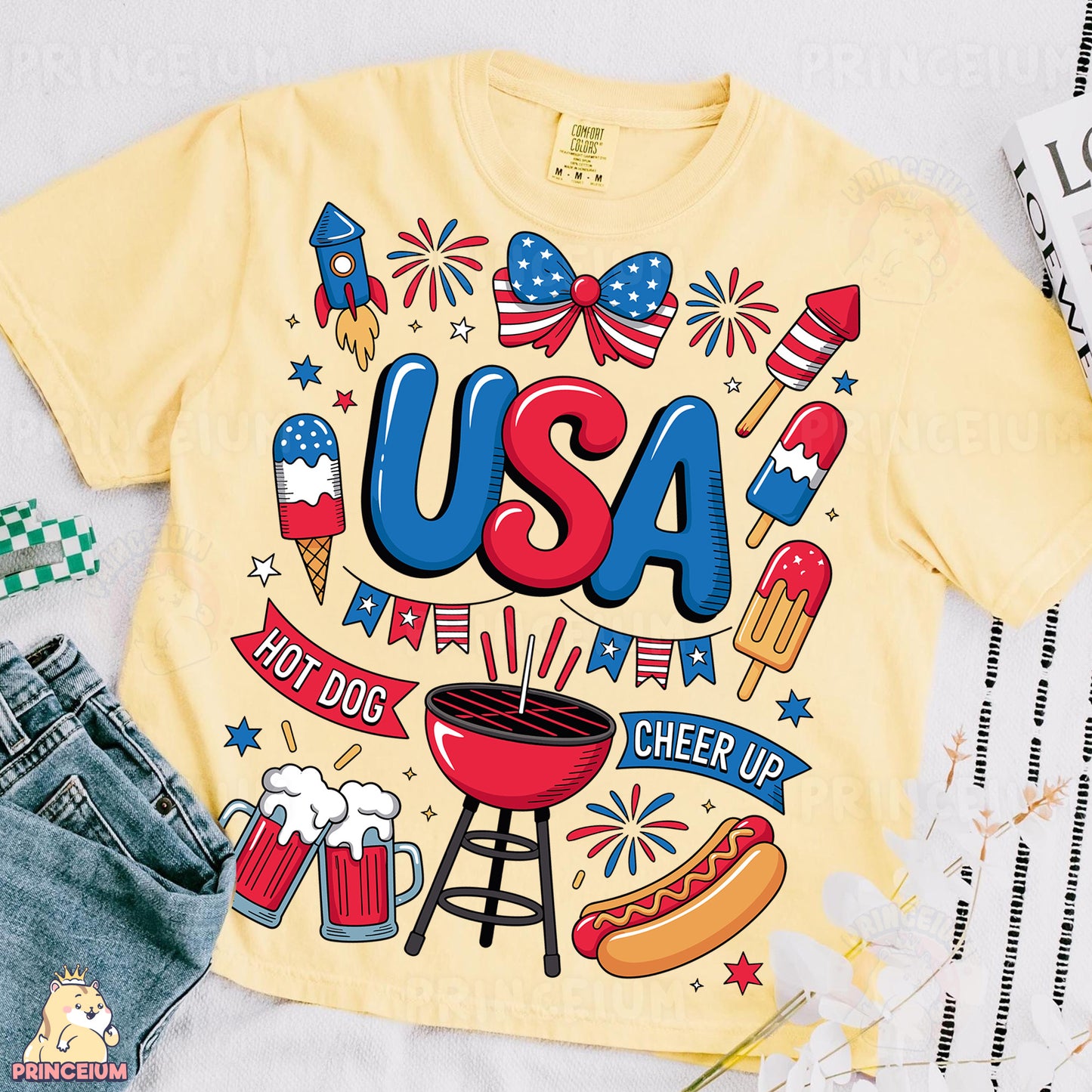 a t - shirt with the words usa on it