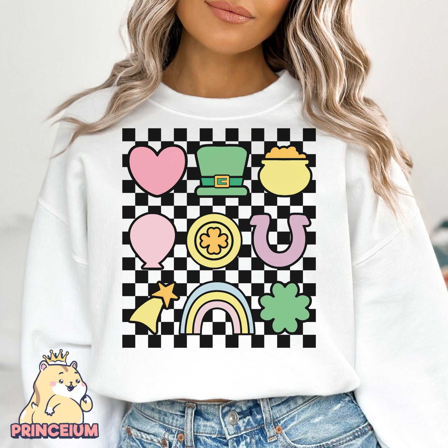 Checkered Lucky Charms Png, Magically Delicious, St Patrick’ Day Png, Lucky Charm, Shamrock Png, Sublimation Design, Digital Download Files