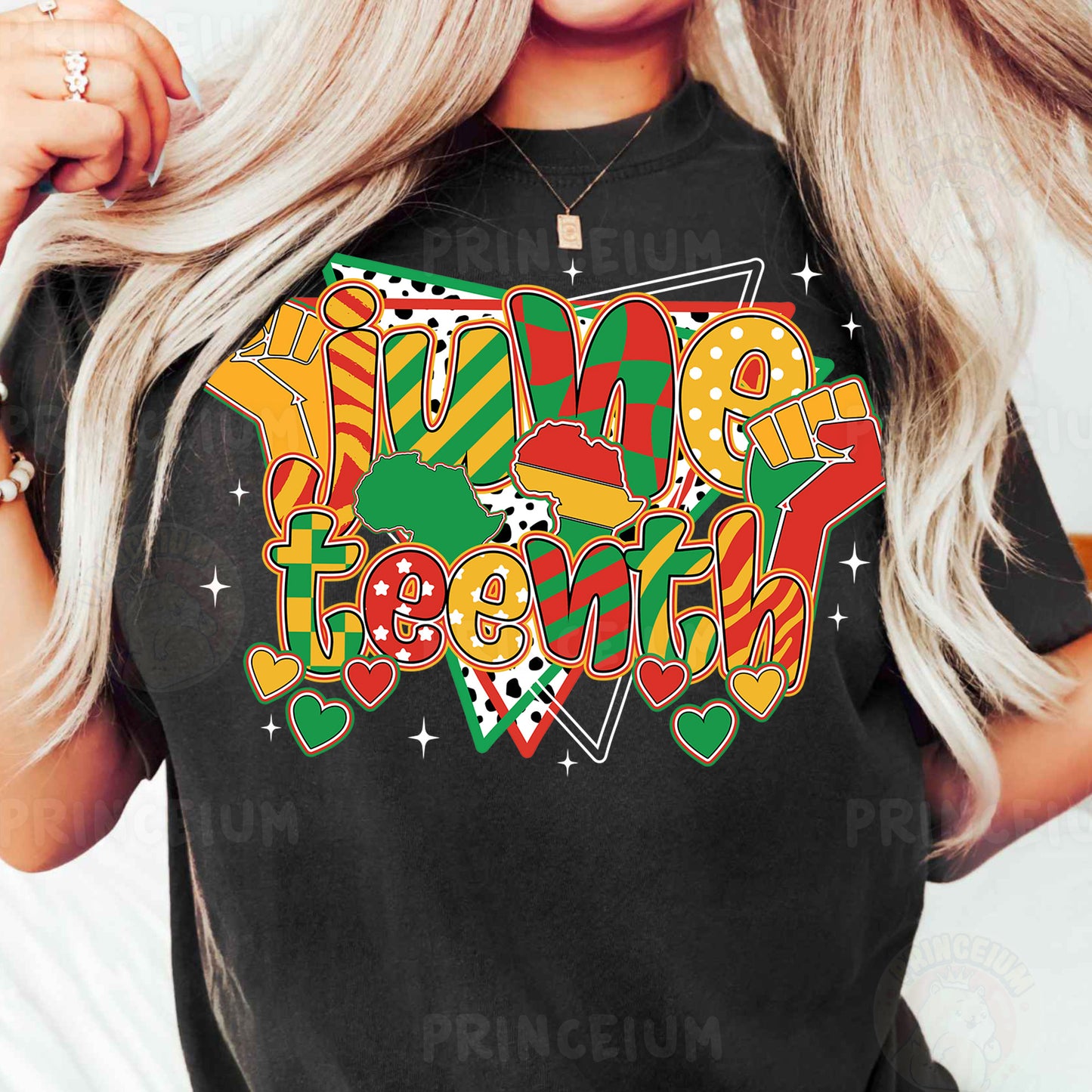 a woman wearing a t - shirt that says happy birthday