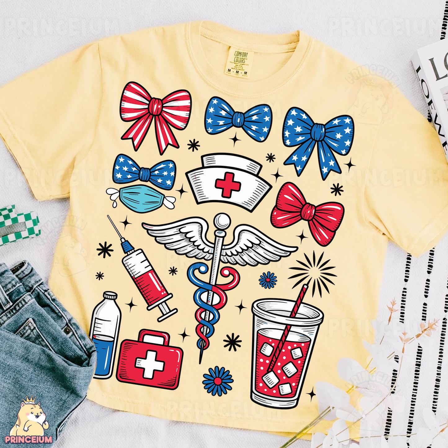 a t - shirt with a nurse design on it