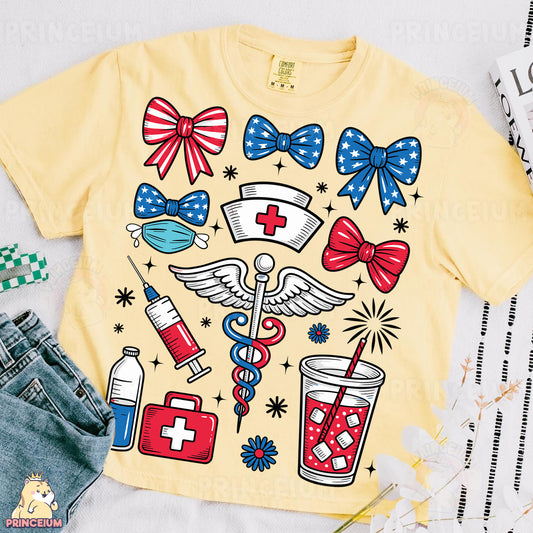 a t - shirt with a nurse design on it