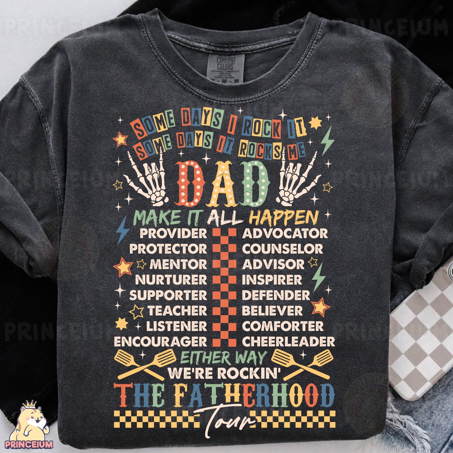 a t - shirt with the words dad written on it