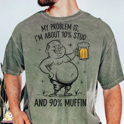 a man with a beard holding a mug of beer