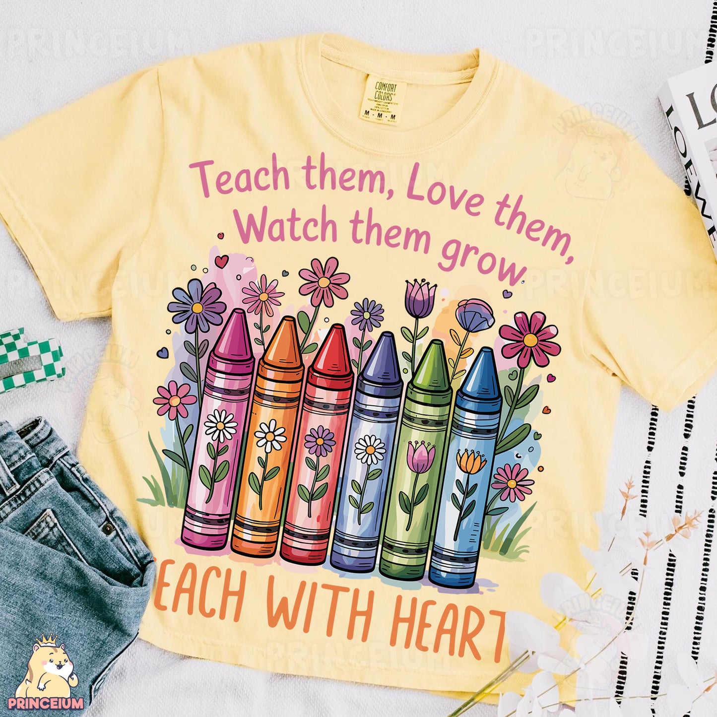 a t - shirt that says teach them love them watch them grow