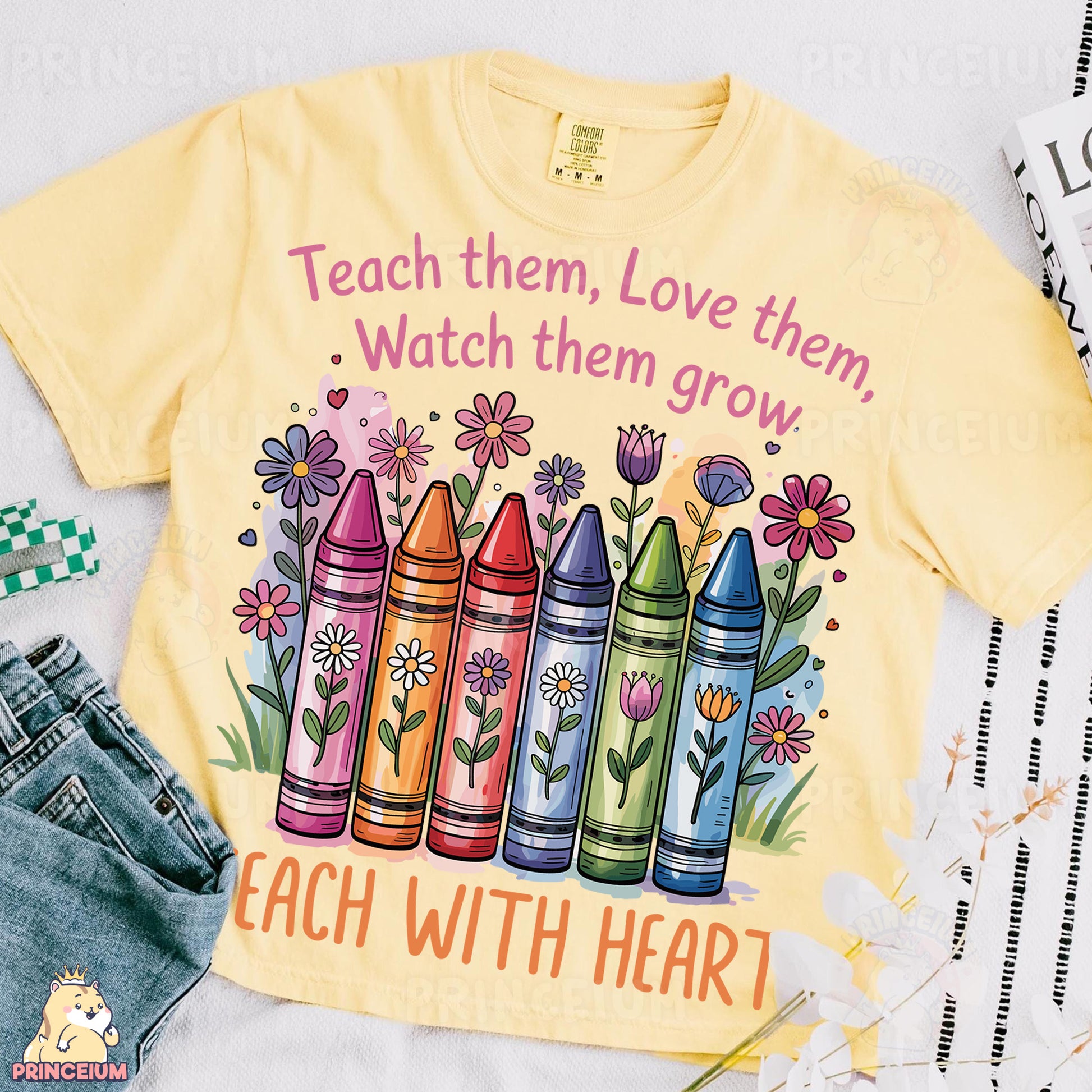 a t - shirt that says teach them love them watch them grow