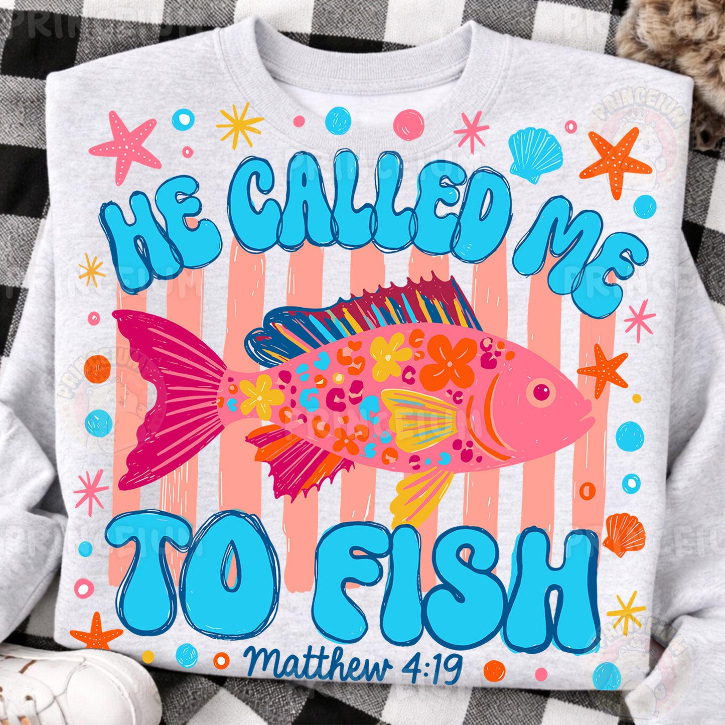 He Called Me To Fish Sublimation Design PNG | Christian Fishing Matthew 4:19 Digital Download