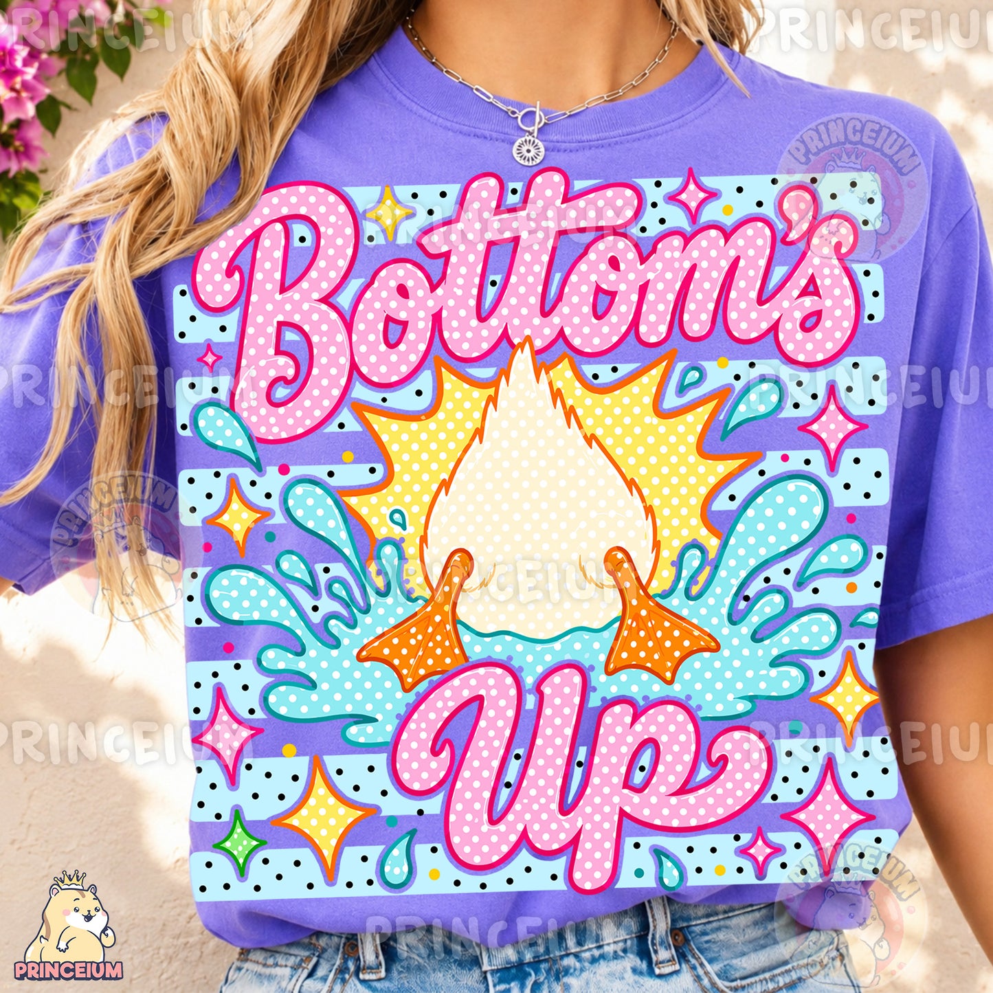 Bottoms Up Duck Sublimation Design PNG Funny Summer Splash Digital Download NEW26