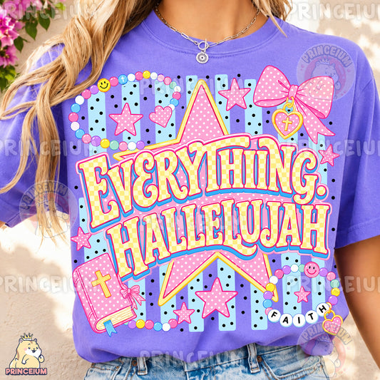 Everything Hallelujah Sublimation Design PNG Christian Faith Bible Digital Download NEW26