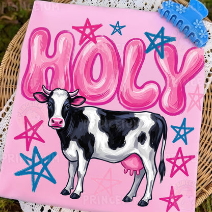 Holy Cow PNG, Funny Cow Shirt Design, Farm Animal Graphic, Western Country Sublimation