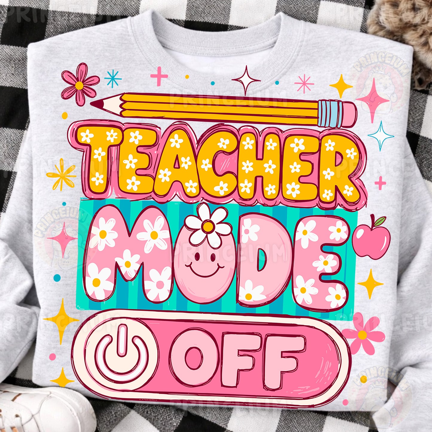 Teacher Mode Off Sublimation Design PNG | Cute Floral Teacher Summer Digital Download