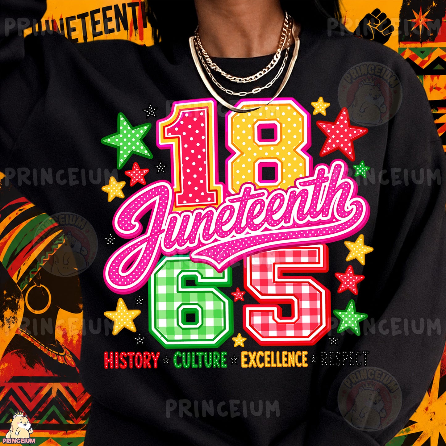 1865 Juneteenth History Culture Excellence Respect Sublimation Design PNG Freedom Day Digital Download NEW26
