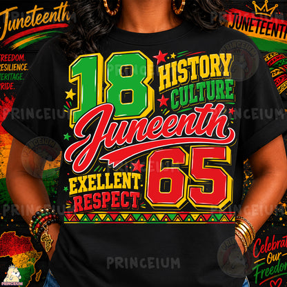 Juneteenth 1865 History Culture Excellent Respect Sublimation Design PNG Freedom Day Digital Download